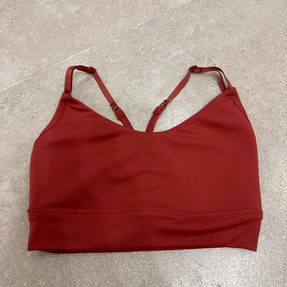P'tula Rust Red Sports Bra with Adjustable Straps (pads removed)